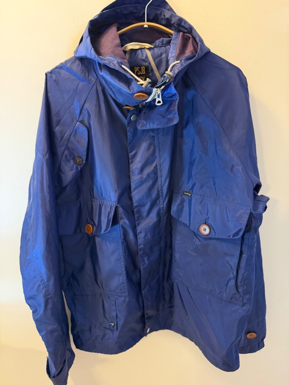 Vintage 90s Paul Smith Jeans Multi-Pocket Nylon Cargo Jacket Blue Size M